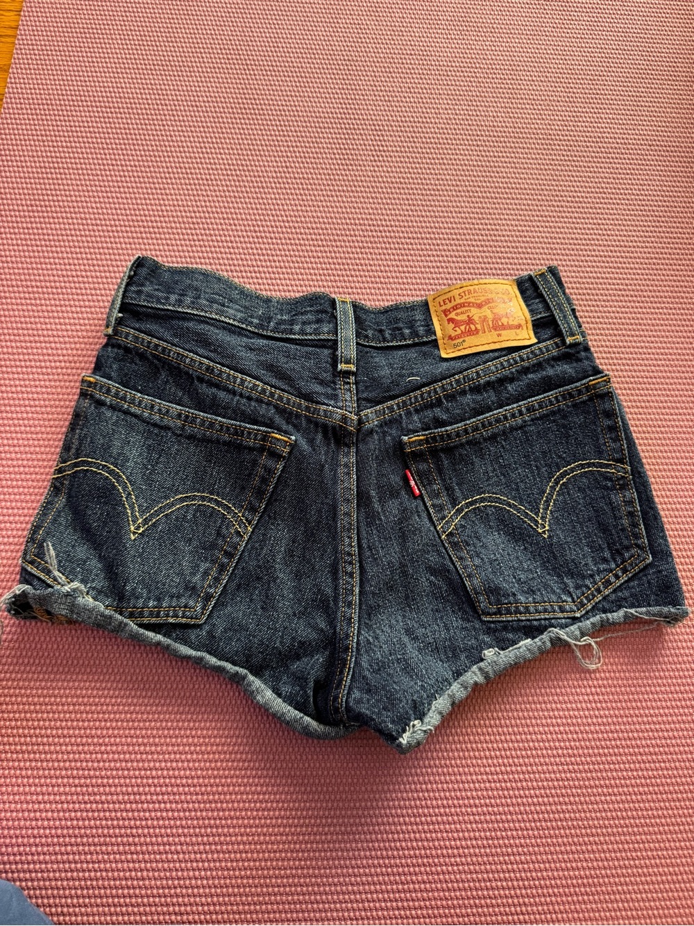 Levi's Dark Blue Denim Cutoff Shorts - Women's W24